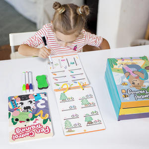 Nouvelle vente chaude <span class=keywords><strong>Montessori</strong></span> enfants Puzzle jouet papier coloré mot cahier d'exercices adapté à l'éducation de la petite enfance - Product Image 4