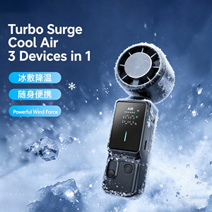 Handheld Ice Cooling 100 Speed Adjustable <b>Usb</b>-C Rechargeable Digital Display 3-In-1 Neck Portable <b>Mini</b> <b>Fan</b> - Product Image 2