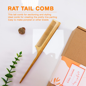 Ensemble de brosses à cheveux en bambou écologiques, peigne démêlant naturel, brosse à cheveux en bois avec logo personnalisé - Product Image 2