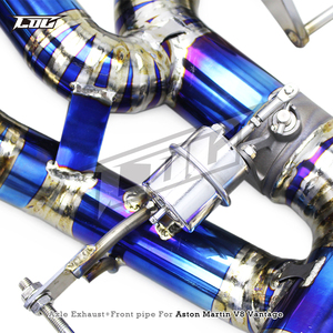OEM Titanium Eixo De Volta Com Tubo Frontal para <span class=keywords><strong>Aston</strong></span> <span class=keywords><strong>Martin</strong></span> <span class=keywords><strong>V8</strong></span> <span class=keywords><strong>Vantage</strong></span> 4.7 2009-2022 2.75 "Silenciador De Escape Com Controlador - Product Image 4