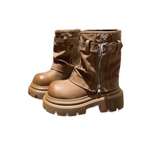 Bottines noires à semelle épaisse pour femmes Melard, nouvelles bottes Martin tendance vintage de style britannique 2026 - Product Image 5