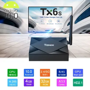Tanix <span class=keywords><strong>TX6s</strong></span> แอนดรอยด์10 4K กล่องทีวี ALLWINNER H616 Quad Core 4G + 64G dual WiFi BT4.0มีเดียอุปกรณ์สตรีมมิ่งอัจฉริยะกล่องด้านบน - Product Image 2