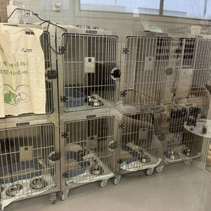 Kandang anjing besar baja tahan karat Modular tugas berat multi fungsi hotel anak anjing kandang anjing kandang bank kandang kandang kandang anjing - Product Image 1