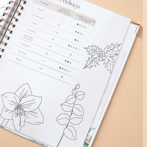 Planificateur de mariage personnalisé 2025 2026, planificateur à spirales, économique, mignon, livre d'autocollants de planification avec couverture en papier - Product Image 4