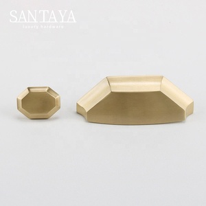 Santaya Solid PVD Gold Brass <strong>Handles</strong> <strong>Shell</strong> Shape Kitchen <strong>Cabinet</strong> <strong>Pulls</strong> Bedroom Wardrobe <strong>Drawer</strong> <strong>Knobs</strong> Furniture <strong>Handle</strong> - Product Image 3