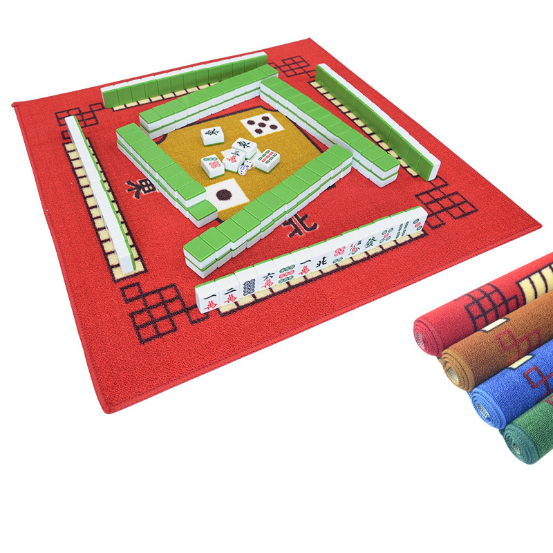 Nylon Mahjong Table Cloth Family Party Game Mahjong Table Mat 4 Colors Optional Household Poker Carpet