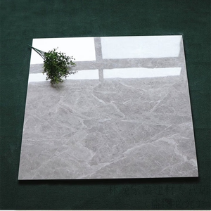 Azulejos de porcelana gris brillante pulido de 80x80 cm, tipo mármol, para suelo y decoración de paredes, en venta. - Product Image 1