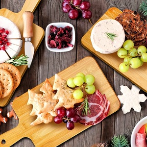 Homemade bamboo pizza board, cutting board, <b>bread</b> and fruit cutting board, <b>knife</b> and fork cutting board, cheese board, steak - Product Image 2