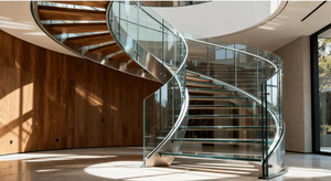 Panneaux de <span class=keywords><strong>verre</strong></span> courbés sur mesure, <span class=keywords><strong>verre</strong></span> trempé cintré pour escalier, balcon, façade, <span class=keywords><strong>verre</strong></span> architectural, <span class=keywords><strong>service</strong></span> de traitement OEM - Product Image 5