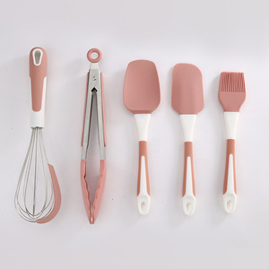 Juego de 5 Utensilios de Cocina de Silicona, Juego de Espátulas de Silicona Resistentes al Calor, Utensilios de Cocina, Herramientas para Mezclar Repostería - Product Image 1