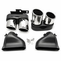 Diffuseur de pare-chocs arrière noir brillant avec embouts d'échappement quadruples pour Audi A6 S6 C8 2019-2025, lèvre de pare-chocs arrière, kits carrosserie
