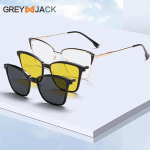 Gafas de sol para mujer Grey Jack, montura completa de acero inoxidable, lentes TAC, espejo polarizado anti UV, juego 6314 - Product Image 5