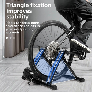 TOSUOD Support d'entraînement à résistance magnétique Support d'entraînement pour vélo à usage domestique et intérieur Compatible avec les vélos de montagne de route Support de stationnement pour vélo - Product Image 4