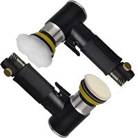 Kit de ponceuse orbitale pneumatique mini 48 pièces 15000 tr/min avec tampons de polissage de 1/2/3 pouces, éponges de polissage et tampons en laine