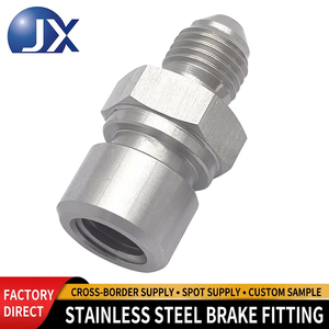 Raccord de conduite de frein AN4 mâle à filetage métrique femelle M10x1.0, adaptateur de tuyau de frein usiné CNC pour étrier de frein et cylindre de roue - Product Image 6