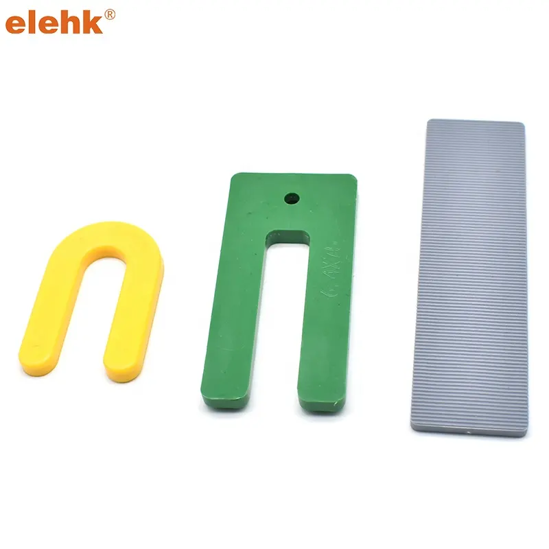 Elehk 10mm spessori a cuneo composito vetro riciclato piatto tipo U ferro di cavallo spessori di plastica
