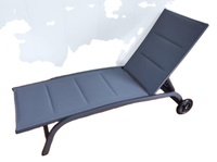 Chaise longue extérieure en métal réglable à cinq positions chaise longue en acier côté piscine salon meubles d'hôtel conception de vente par correspondance