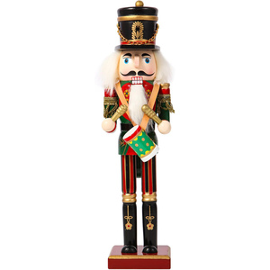 Figura de Cascanueces de Madera de 7*29.5cm, Muñeco Soldado Pintado a Mano, Adornos Navideños, Decoración Ecológica - Product Image 3