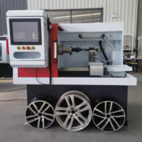 GookiiTech Machine de découpe de diamant à jante horizontale automatique Tour CNC Machines industrielles pour la remise à neuf de redressage de roue