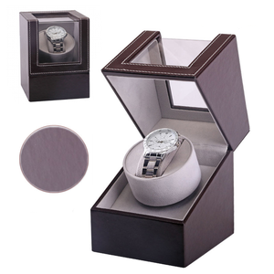 <span class=keywords><strong>Remontoir</strong></span> de <span class=keywords><strong>montre</strong></span> classique en cuir PU avec anneau d'extension et fenêtre de visualisation en acrylique pour montres automatiques de luxe certifié WCA - Product Image 2