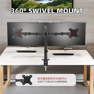 90 độ nghiêng 360 xoay xoay có thể điều chỉnh 13-27 "TV màn hình đứng núi kép cánh tay thép với 13-27" máy tính xách tay đứng - Product Image 5