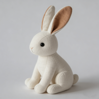 Jouets en peluche personnalisés en lin, animaux en peluche sur mesure, éléphant, chèvre, lapin, poupées en lin doux pour bébé et enfants, cadeau