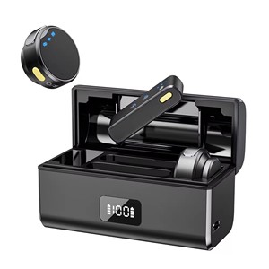 Nueva tendencia M9 Micrófono Lavalier inalámbrico con estuche de carga Reducción de ruido Micrófono inalámbrico Profesional - Product Image 2