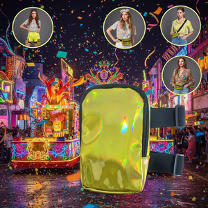 Bolso de Pierna Holográfico de PU con Correas Ajustables, Bolso de Pierna Colorido para Mujer, para Senderismo al Aire Libre - Product Image 4