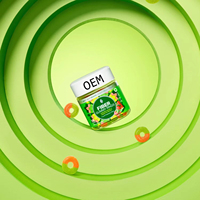 OEM Fiber Gummy Rings 5g Prébiotique FOS (Fructo-oligosaccharides) Sans gluten Soutien digestif Baies et melon 50 unités