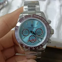 Montre de sport chronographe à quartz PAGANI DESIGN 1644, nouvelle, étanche, avec verre saphir anti-reflet, pour homme, mouvement TMI VK63, entièrement en acier, montre de plongée.