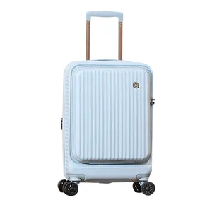 Ensembles de valises à logo personnalisé Trolley de voyage Bagages à quatre roues Sac de voyage à roulettes en ABS Ensemble de bagages