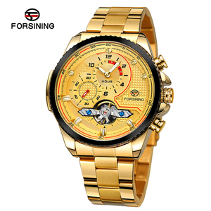 Reloj Mecánico Forsining 8229 <span class=keywords><strong>de</strong></span> Lujo para Hombre, Negro, Automático, Esqueleto, <span class=keywords><strong>de</strong></span> Cuerda Automática, con <span class=keywords><strong>Calendario</strong></span>, Fase Lunar, Correa <span class=keywords><strong>de</strong></span> Acero - Product Image 5