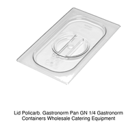 Couvercle pour bac alimentaire GN 1/4 en polycarbonate