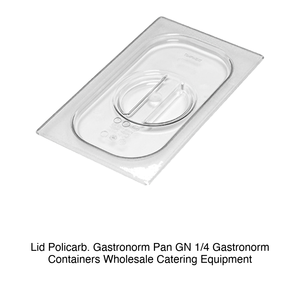 Couvercle pour bac alimentaire GN 1/4 en polycarbonate - Product Image 2