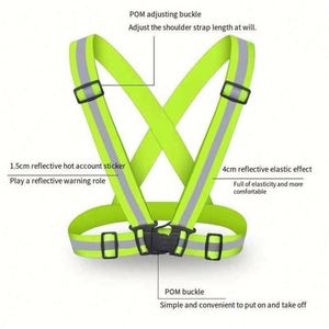 Promotion Custom Reflective Safety <b>Harness</b> Adjustable <b>Belt</b> High-Visibility Work Clothes Night Work Reflective Clothing Accessory - Product Image 4