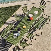 Chaise longue d'extérieur moderne combinaison fer métal villa terrasse hôtel jardin canapé style chaise de terrasse