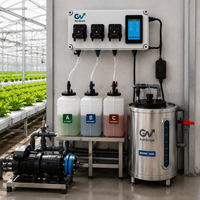 Contrôleur de dosage automatique de nutriments hydroponiques, équipement intelligent de régulation du pH-EC, pompe de fertigation pour l'irrigation des serres agricoles