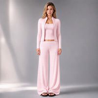 Ensemble de vêtements de sport pour femmes, coupe slim, à rayures colorées, séchage rapide, veste zippée, pour course à pied, fitness et yoga