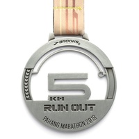 Médaille de football en métal personnalisée en usine avec plaque en émail ou en acrylique
