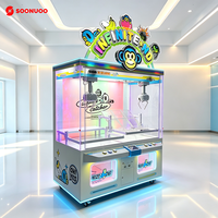 Machine de jeu d'arcade commerciale à double griffe UFO Catcher pour 2 joueurs, machine de rédemption de prix pour peluches, cadeaux et jouets pour les centres de divertissement familial (FEC)