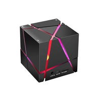 Haut-parleur Rubik's Cube 5.0 AI intelligent avec subwoofer, mini portable, LED RGB, sans fil, avec lecteur de carte, cadeau d'anniversaire créatif