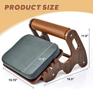 Repose-pieds pour sous le bureau au travail, repose-pieds à bascule réglable avec 3 positions de hauteur et barre transversale souple - Product Image 5