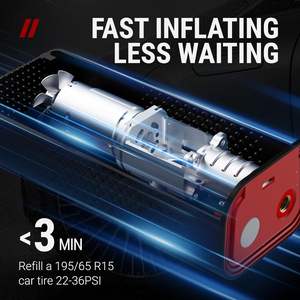 Pompa udara mobil otomatis, nirkabel portabel tanpa kabel, kompresor pompa udara mobil bahan ABS <span class=keywords><strong>Inflator</strong></span> ban - Product Image 3
