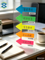 Bloc-notes personnalisé promotionnel, haute transparence, autocollant, 4,5 cm, film PET, index, post-it, inscriptible, pour le bureau et la maison