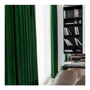 Innermor 100% Polyester Style nordique Double couche isolation thermique <span class=keywords><strong>rideaux</strong></span> en velours doux occultants pour salon couleur noire - Product Image 1