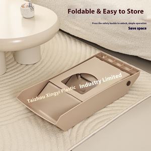 छोटे कुत्ते और बुजुर्ग पालतू फोल्डिंग प्लास्टिक सीढ़ियों के साथ कुत्ते की सीढ़ियों के साथ सीढ़ियों के साथ बिस्तर के सोफे और उच्च स्थानों के लिए - Product Image 3