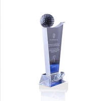 Vente en Gros Fabricant Trophée de Golf Sportif en Cristal Optique K9, Grande Coupe en Verre Personnalisée, Trophées de Golf en Cristal