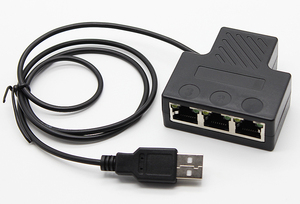1〜3ポート [3デバイス同時ネットワーキング] USB電源ケーブルを使用したネットワーク拡張100 Mbpsインターネット速度8P8Cエクステンダー - Product Image 3
