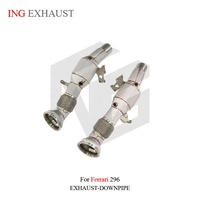 ING SUS304 Downpipe pour Ferrari 296 GTB F171 F163 3.0T 2021+ |   Échappement Hot-V 663-830HP avec bouclier thermique – Vente en gros