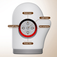 USB-Aufladbarer Beheizter Handmassager mit Lithium-Polymer-Akku (2000mAh), Luftkompression, Vibration und Timer für Handgelenk/Finger